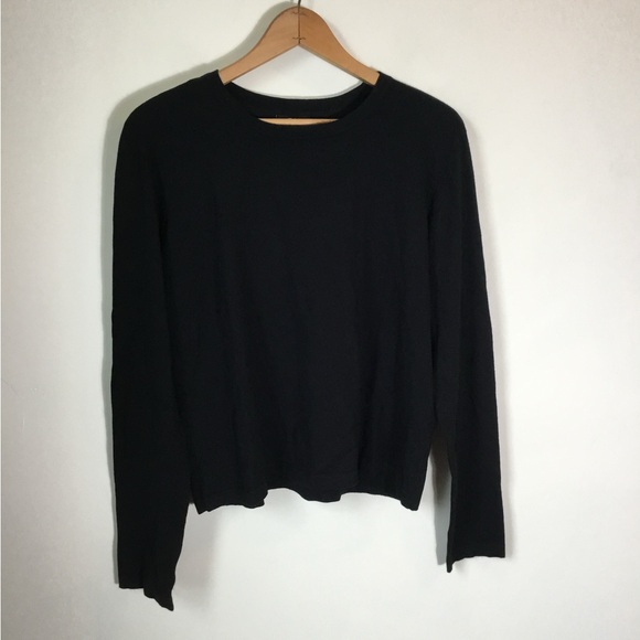 Rails Black Cotton and Cashmere blend Long Sleeve Crew Neck Sweater - Picture 1 of 6